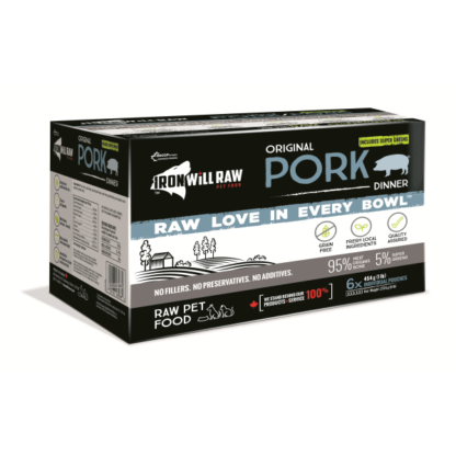 Iron Will Raw Dog GF Original Pork Dinner 6/1 lb 1 Iron Will Raw Dog GF Original Pork Dinner 6/1 lb